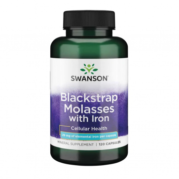 Swanson Blackstrap Molasses with Iron 29mg 120 Capsules
